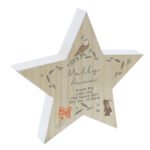 Personalised Children's Woodland Animals Design Star Shaped Decoration - Image 6