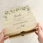 Personalised Any Message Botanical Design Large Wooden Keepsake Box - Image 4