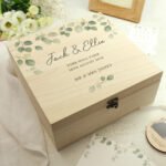 Personalised Any Message Botanical Design Large Wooden Keepsake Box - Image 5