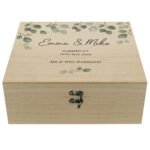 Personalised Any Message Botanical Design Large Wooden Keepsake Box - Image 6