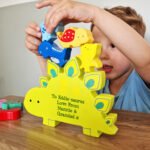 Personalised Any Message Children's Wooden Dinosaur Stacker Toy - Image 3