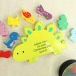 Personalised Any Message Children's Wooden Dinosaur Stacker Toy - Image 6
