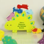 Personalised Any Message Children's Wooden Dinosaur Stacker Toy - Image 7