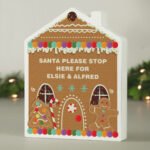 Personalised Any Message Gingerbread House Christmas Wooden Ornament - Image 3
