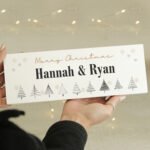 Personalised Christmas Tree Design Wooden Mantel Decoration - Image 2
