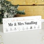 Personalised Christmas Tree Design Wooden Mantel Decoration - Image 3