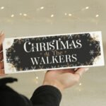 Personalised 'Christmas At The...' Family Wooden Mantel Decoration - Image 2