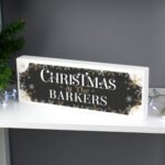 Personalised 'Christmas At The...' Family Wooden Mantel Decoration - Image 3