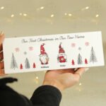 Personalised Gonk Family Design Christmas Wooden Mantel Decoration - Image 4