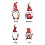 Personalised Gonk Family Design Christmas Wooden Mantel Decoration - Image 6