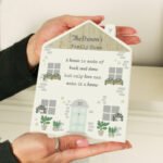 Personalised 'A House Is Made of Brick And Stone' Wooden House Ornament - Image 2