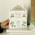 Personalised 'A House Is Made of Brick And Stone' Wooden House Ornament - Image 3