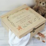 Personalised Woodland Animals Design Large Wooden Keepsake Box - Image 3
