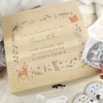 Personalised Woodland Animals Design Large Wooden Keepsake Box - Image 4
