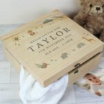 Personalised Children's Safari Animals Design Large Wooden Keepsake Box - Image 4