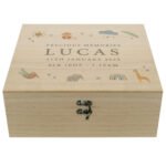 Personalised Children's Safari Animals Design Large Wooden Keepsake Box - Image 6