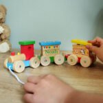 Personalised Children’s Circus Animals Colourful Wooden Toy Train - Image 3