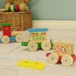 Personalised Children’s Circus Animals Colourful Wooden Toy Train - Image 4