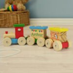 Personalised Children’s Circus Animals Colourful Wooden Toy Train - Image 6