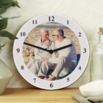 Personalised Photo Upload Round Wooden Wall Clock - Image 3
