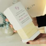 Personalised Pink Footprints Motif Baby Memorial Small Wooden Urn - Image 4