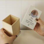 Personalised Any Message Photo Upload Memorial Small Wooden Urn - Image 3