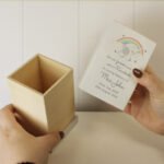 Personalised Elephant & Rainbow Design Memorial Small Wooden Urn - Image 3