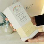 Personalised Elephant & Rainbow Design Memorial Small Wooden Urn - Image 4