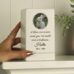 Personalised 'If Love Could Have Saved You' Pet Memorial Photo Upload Small Wooden Urn - Image 5