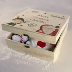 Personalised Santa & Elf Design large Wooden Christmas Eve Box - Image 2