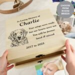 Personalised Dog Breed Design Memorial Large Wooden Keepsake Box - Image 5