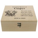 Personalised Dog Breed Design Memorial Large Wooden Keepsake Box - Image 6