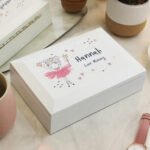 Personalised Children's Princess Ballerina Design White Wooden Jewellery Box
