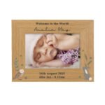 Personalised Woodland Animals Design 6x4 Landscape Oak Finish Photo Frame - Image 4
