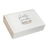 Personalised Floral Design White Wooden Jewellery Box - Image 6
