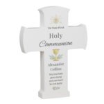 Personalised Any Message 'First Holy Communion' Wooden Cross Ornament - Image 6