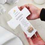 Personalised 'On Your Christening' Noah's Ark Design Wooden Cross Ornament - Image 2