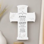 Personalised Any Message 'In Loving Memory' Wooden Cross Ornament - Image 3