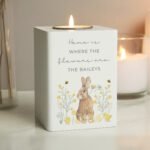 Personalised Spring Bunny Design Wooden Tea Light Candle Holder - Image 4