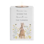 Personalised Spring Bunny Design Wooden Tea Light Candle Holder - Image 5