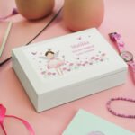 Personalised Children's Fairy Princess Design White Wooden Jewellery Box