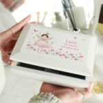 Personalised Children's Fairy Princess Design White Wooden Jewellery Box - Image 3