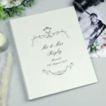 Personalised Any Message Black Ornate Swirl Design Traditional Photo Album