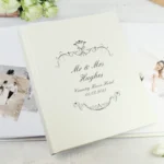 Personalised Any Message Black Ornate Swirl Design Traditional Photo Album - Image 2