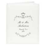 Personalised Any Message Black Ornate Swirl Design Traditional Photo Album - Image 4