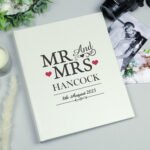 Personalised 'Mr And Mrs' Hearts Motif Traditional Photo Album