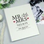 Personalised 'Mr And Mrs' Hearts Motif Traditional Photo Album - Image 2