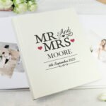 Personalised 'Mr And Mrs' Hearts Motif Traditional Photo Album - Image 3
