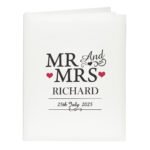 Personalised 'Mr And Mrs' Hearts Motif Traditional Photo Album - Image 5