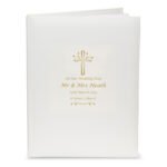 Personalised Any Message Gold Cross Design Traditional Photo Album - Image 4